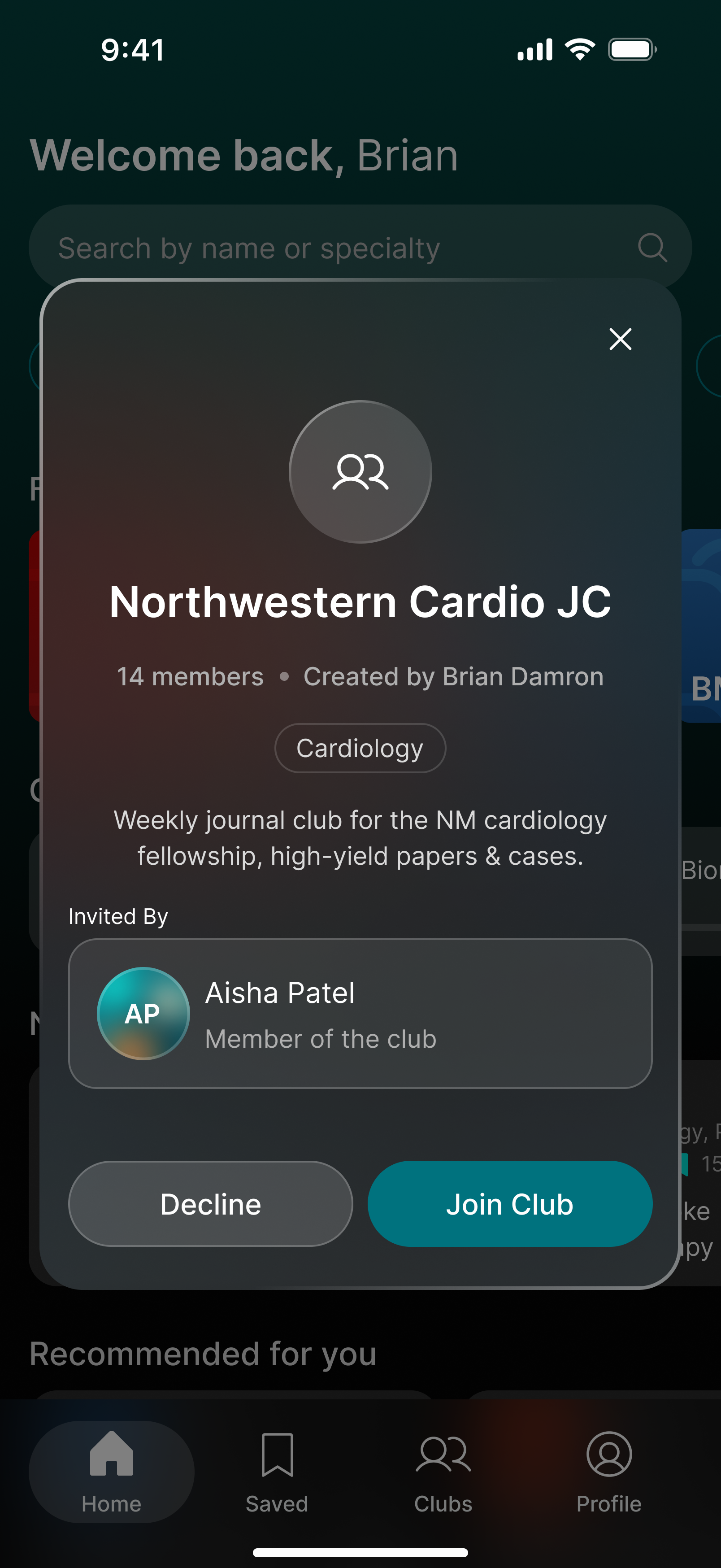 In-app initiation